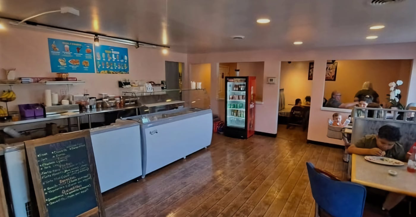 The homemade ice cream case inside Monarca’s in Schoolcraft